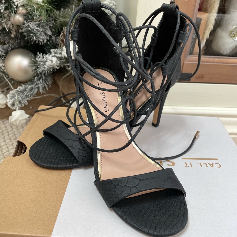 Call it spring lace up heels